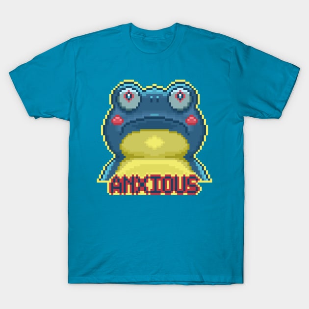 Anxious Frog T-Shirt by SleepyVampire